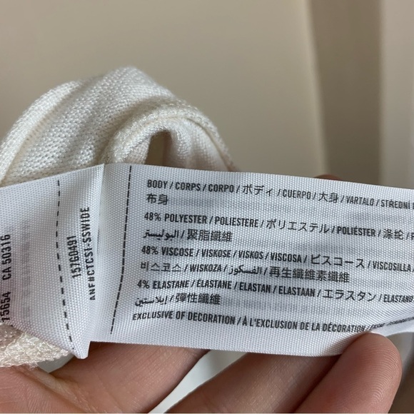 [Abercrombie & Fitch] Ivory White Soft Coy Short Sleeve Loungewear Top - Picture 6 of 8